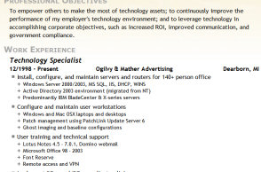 Preview of Rodney's resume